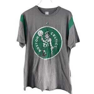 Vintage Boston Celtics Majestic Hardwood Classics Mens Gray T-Shirt Size L